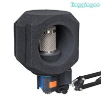 Tấm chắn micro cách ly âm kính chắn gió RR cho micrô có bọt loại hình trụ để chụp thính giác trong suốt