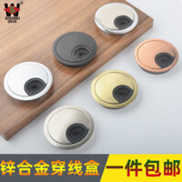 Tấm che lỗ cáp bàn máy tính 35 50 53 60 80MM, hộp cáp hợp kim, nắp lỗ ổ cắm cho bàn làm việc