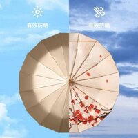 Tấm che nắng ba chân cao su vàng 16 chân chống tia cực tím nữ