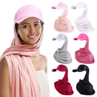 Tấm Che Nắng Mũ Trùm Đầu Bóng Chày Hijab Khăn Choàng Bandana Mũ Hồi Giáo Có Khăn Turban Headwrap Ngoài Trời Chống Nắng Chống Bụi Thoáng Khí Thời Trang Nữ