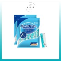 Tăm chỉ nha khoa đóng gói riêng từng tăm,túi 100 chiếc