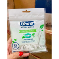 Tăm chỉ nha khoa Oral-B Floss Picks, fresh mint scope 75ct