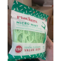 Tăm Chỉ Nha Khoa Plackers Micro Mint Dental Floss Picks Bịch 90 và 150 cái