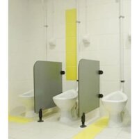 Tấm compact vách ngăn nhà vệ sinh mầm non 600x700mm, màu ghi xám 1006 đã có phụ kiện inox 304 (phụ kiện màu inox)