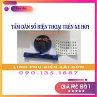 TẤM DÁN SỐ ĐIỆN THOẠI TRÊN XE HƠI MÀU XANH