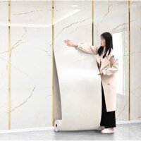 Tấm Dán Tường Vân Đá Bóng cao cấp 0.6mx3m có keo sẵn, chống thấm, cách nhiệt.