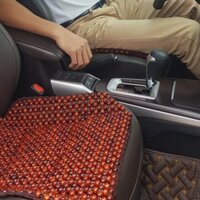 Tấm đệm hạt gỗ massage lót ghế làm việc, ghế sofa, ghế ô tô, yên xe máy, vv... Gỗ Hương Đỏ  - BẢO HÀNH 12 THÁNG