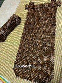 TẤM ĐỆM LÓT GHẾ ÔTÔ BẰNG CHUỖI HẠT GỖ BÁCH XANH THƠM NGỌT DỊU KT 10445CM