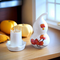 Tăm Giá Đỡ Gốm Trang Trí Lưu Trữ Ống Xương Trung Quốc Hộ Gia Đình Retro Trung Quốc Bầu Nha Khoa Hộp Bóng Tinh Tế Hoặc