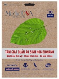 Tấm Giặt Quần Áo Sinh Học BioNano Medic USA (Không Mùi Hương)