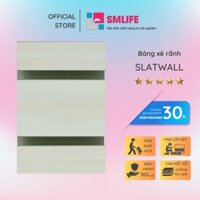 Tấm gỗ xẻ rãnh SMLIFE Slatwall – Trắng Ngà