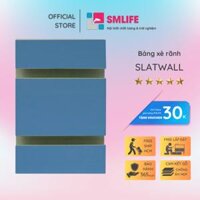Tấm gỗ xẻ rãnh SMLIFE Slatwall Gỗ MDF dày 17mm chống ẩm - Xanh ngọc - Ngang 120cm Cao 120cm