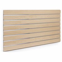 Tấm gỗ xẻ rãnh SMLIFE Slatwall Gỗ MDF dày 17mm chống ẩm - Vân sồi - Ngang 240cm Cao 120cm