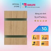 Tấm gỗ xẻ rãnh SMLIFE Slatwall Gỗ MDF dày 17mm chống ẩm - Vân sồi - Ngang 120cm Cao 120cm