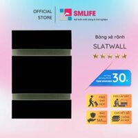 Tấm gỗ xẻ rãnh SMLIFE Slatwall Gỗ MDF dày 17mm chống ẩm - Đen - Ngang 240cm Cao 120cm