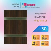 Tấm gỗ xẻ rãnh SMLIFE Slatwall Gỗ MDF dày 17mm chống ẩm - Walnut đậm - Ngang 120cm Cao 120cm