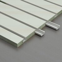 Tấm gỗ xẻ rãnh SMLIFE Slatwall Gỗ MDF dày 17mm chống ẩm - Trắng Ngà - Ngang 120cm Cao 240cm
