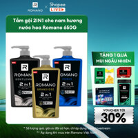 Tắm gội 2in1 cho nam hương Nước hoa nam Romano 650g - Live t2