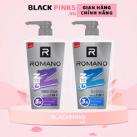 Tắm gội 2in1 sạch sâu Romano Genz Sea Breeze/Forest Cedar 610g