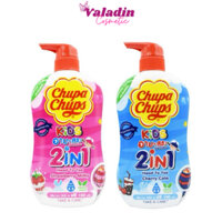 Tắm gội CHUPA CHUPS Kids 2in1 Head To Toe 600ml (Tắm Gội - Mùi ngẫu nhiên)