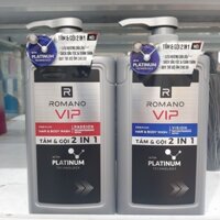 tắm & gội hương nước hoa Romano Vip 2 in 1 platinum  650g