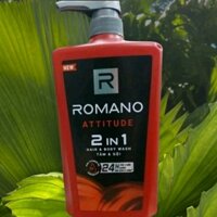 tắm gội nam romano attitude 650g tóc chắc khỏe da sạch thơm