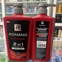 Tắm gội Romano Attitude 2in1 650gR
