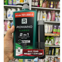 Tắm Gội Romano Classic 2in1 mạnh mẽ tự tin 900g + kèm tặng