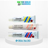 [tạm hết] Tretinoin Vitacid cream USP (20g) tretinol 0.1 – 0.05 - 0.025% tre Indo trị mụn, kem chống lão hóa mạnh mẽ