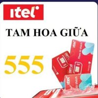 TAM HOA GIỮA 7 - SỐ ĐẸP - MẠNG ITEL -  sim 4G  Data tốc độ