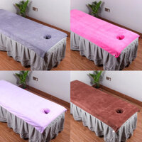 Tấm Khăn Microfiber Cho Thẩm Mỹ Viện Khăn Trải Giường SPA Massage Giường Trải Giường Mềm Salon Tờ Có / Không Lỗ