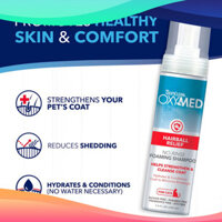 Tắm khô TropiClean OXYMED Hairball Relief No-Rinse Foaming Shampoo for Cats - Giảm rụng lông cho mèo