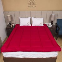 Tấm Làm Mềm Nệm Topper LIDACO Cao Cấp - Đỏ Đô - 1m6 x 2m