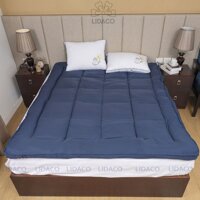 Tấm Làm Mềm Nệm Topper LIDACO Cao Cấp - Xanh Than - 1m6 x 2m