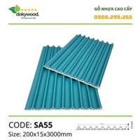 Tấm Lam Sóng Gỗ Nhựa Trong Nhà, dùng để ốp trần, ốp tường trang trí cho không gian nội thất thêm đẹp và sang trọng hiệnđ