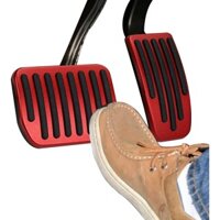 Tấm lót bàn đạp bằng nhôm tự động Tấm lót bàn đạp chân chống trượt, Vỏ bàn đạp tăng tốc phanh Phụ kiện ô tô bằng nhôm Tương thích với 2019-2023 Model 3 / Y Bàn đạp chân thay thế