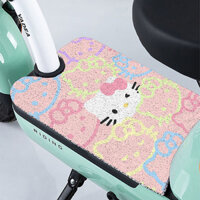 Tấm lót chân xe điện Hello Kitty dễ thương Tấm lót chống trơn trượt chống bám bẩn cho xe máy có thể cắt bàn đạp thông dụng