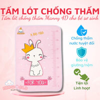 Tấm lót chống thấm 4D cho bé sơ sinh Manny - Kích thước 50*70CM - Thay bỉm dễ dàng