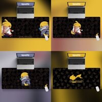 Tấm Lót Chuột Máy Tính Cỡ Lớn 80x30cm, 90x40cm Pokemon sắc nét, bo viền chắc chắn Pinktech