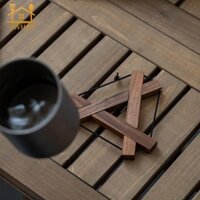 Tấm lót cốc cà phê trà đa chức năng có thể tái sử dụng bằng gỗ chịu nhiệt cho