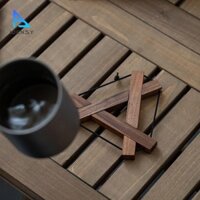 Tấm lót cốc cà phê trà đa chức năng có thể tái sử dụng bằng gỗ chịu nhiệt cho