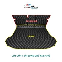 Tấm lót cốp và ốp lưng ghế 5D xe Mercedes C180-C200-C230-C250-C300 2007-2014