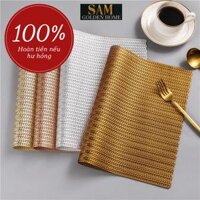 Tấm Lót Đĩa Sang Trọng Mạ Vàng Chống Trượt Phong Cách Châu Âu