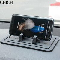 Tấm lót điện thoại ô tô CHICH, Giá đỡ điện thoại bảng điều khiển ô tô ổn định chống trượt, Giá đỡ điện thoại silicon đa chức năng màu đen ổn định Mat Điện thoại thông minh