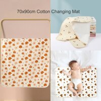 Tấm Lót Giường Bằng cotton tpu Mềm Thay Tã Cỡ Lớn Chống Thấm Nước Tiện Dụng Cho Bé