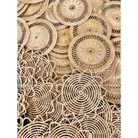 Tấm lót mây kiểu decor treo tường, chụp ảnh; Tấm lót bình hoa đường kính 25cm