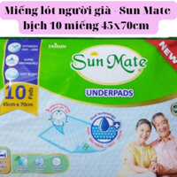 Tấm lót người già, mẹ sau sinh Sunmate 45x70 cm bịch 10 miếng
