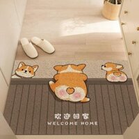 Tấm lót nhà, Tấm Lót thấm nước Vòng lụa phòng tắm chống bẩn, Tấm Lót sàn chống trượt, Tấm Lót chân, cửa ra vào có thể cắt phòng tắm hoạt hình