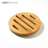 Tấm lót nồi Tre cao cấp ONGTRE dày dặn trang trí bàn ăn nhà bếp - Đường kính 18.3cm