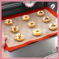 Tấm Lót Nướng Bánh Macaron Sợi Thuỷ Tinh Chống Dính/Thảm Lót Nướng Chịu Nhiệt Silpat Macaron Silicon 70 Ô 40*60cm